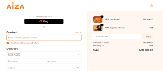 AIZA Apply Coupon