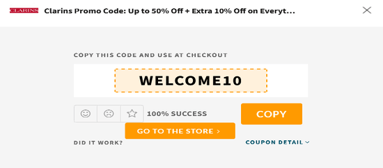 Copy Clarins Code